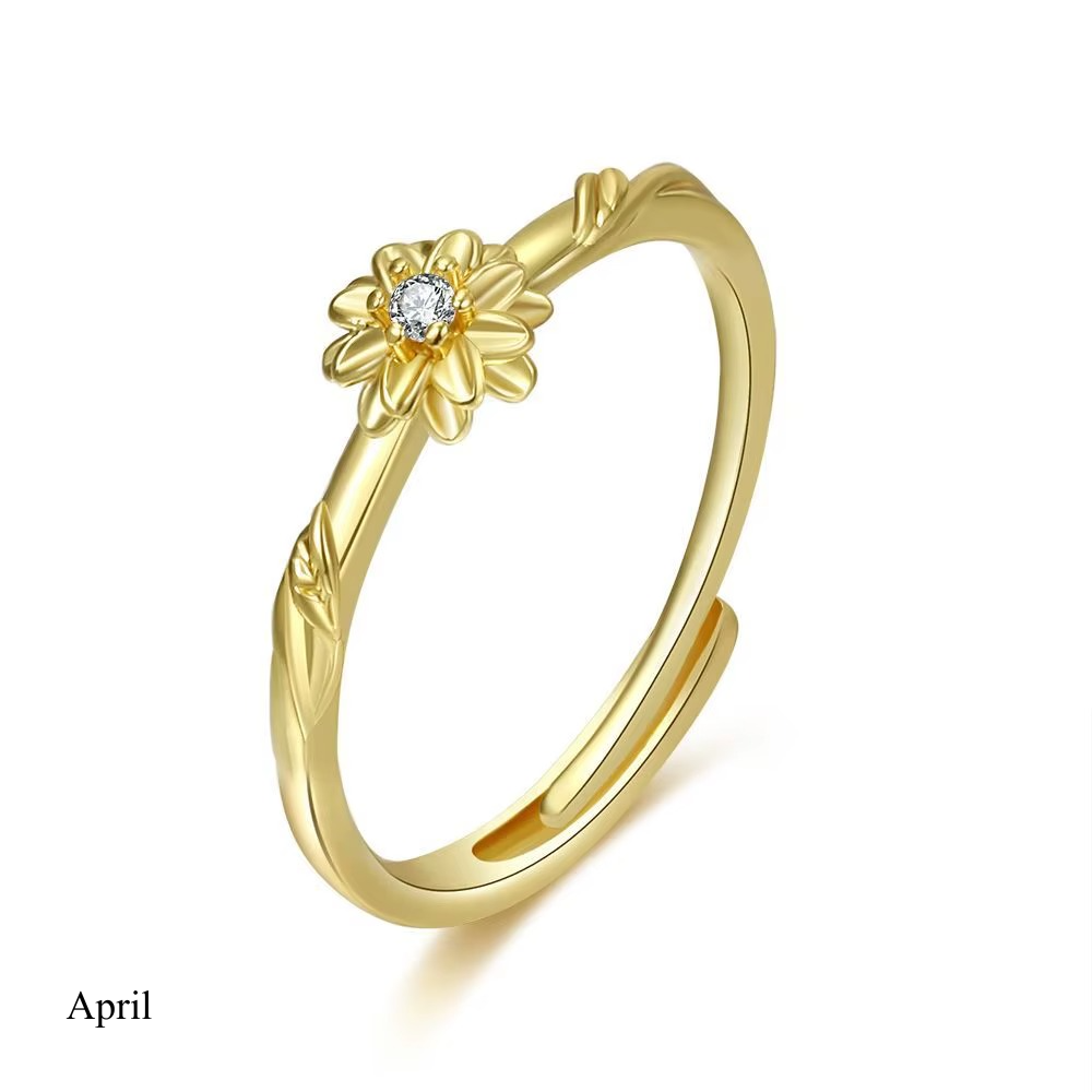 ANILLO FLOR DE NACIMIENTO (AJUSTABLE)