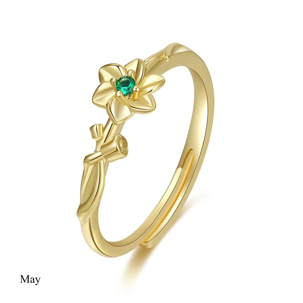 ANILLO FLOR DE NACIMIENTO (AJUSTABLE)