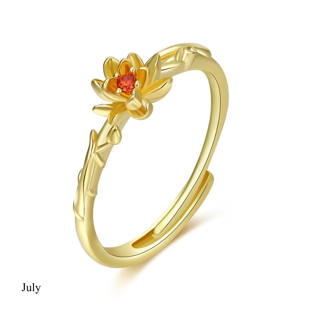 ANILLO FLOR DE NACIMIENTO (AJUSTABLE)