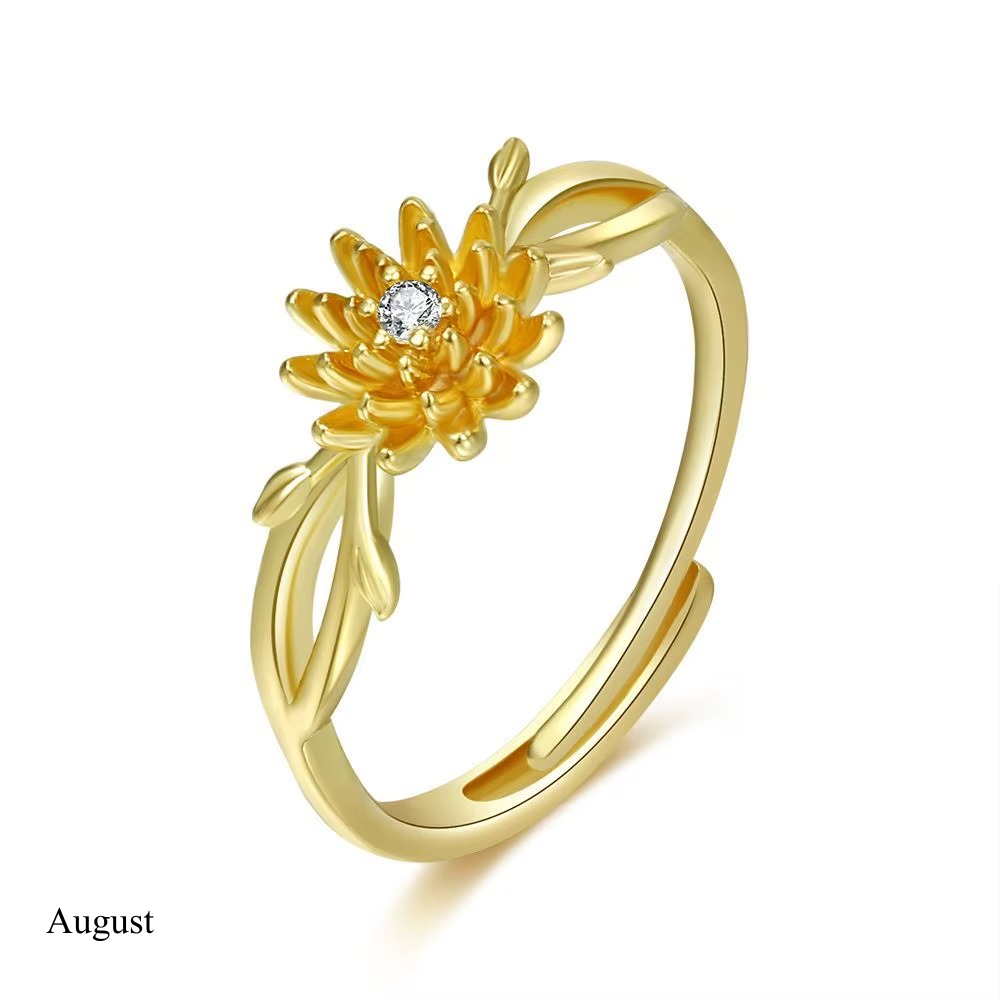 ANILLO FLOR DE NACIMIENTO (AJUSTABLE)