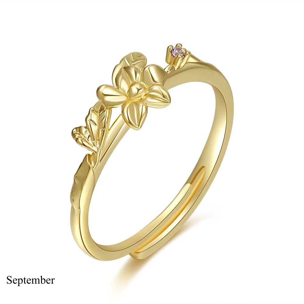 ANILLO FLOR DE NACIMIENTO (AJUSTABLE)