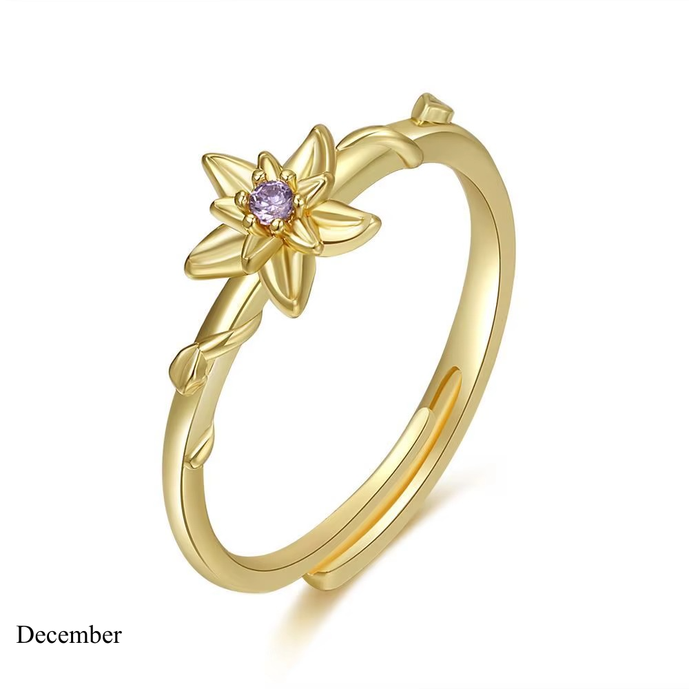 ANILLO FLOR DE NACIMIENTO (AJUSTABLE)