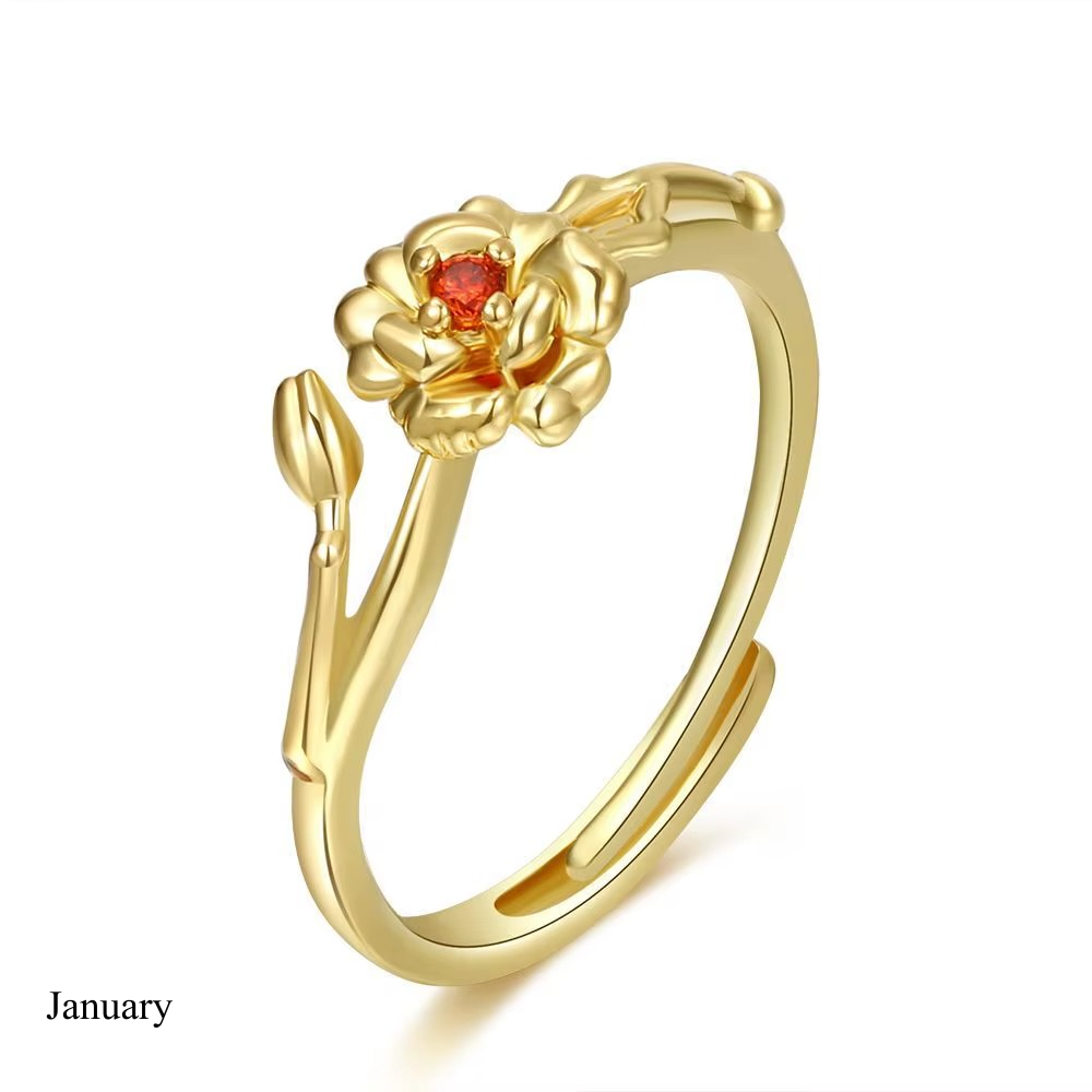 ANILLO FLOR DE NACIMIENTO (AJUSTABLE)