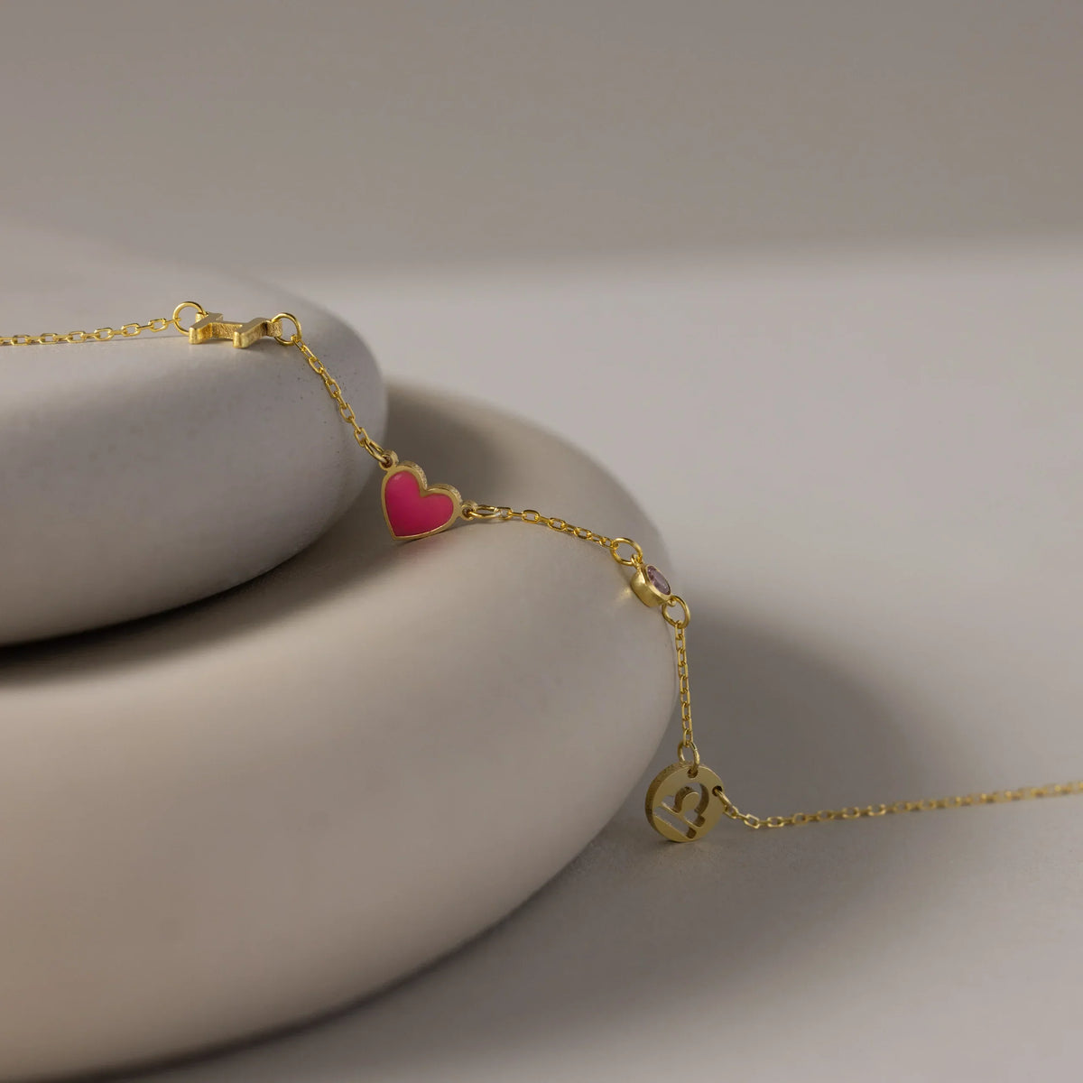 Collar de Charms Espaciales en Oro 18K