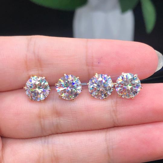 Pendientes Elegantes Tera de Oro Blanco