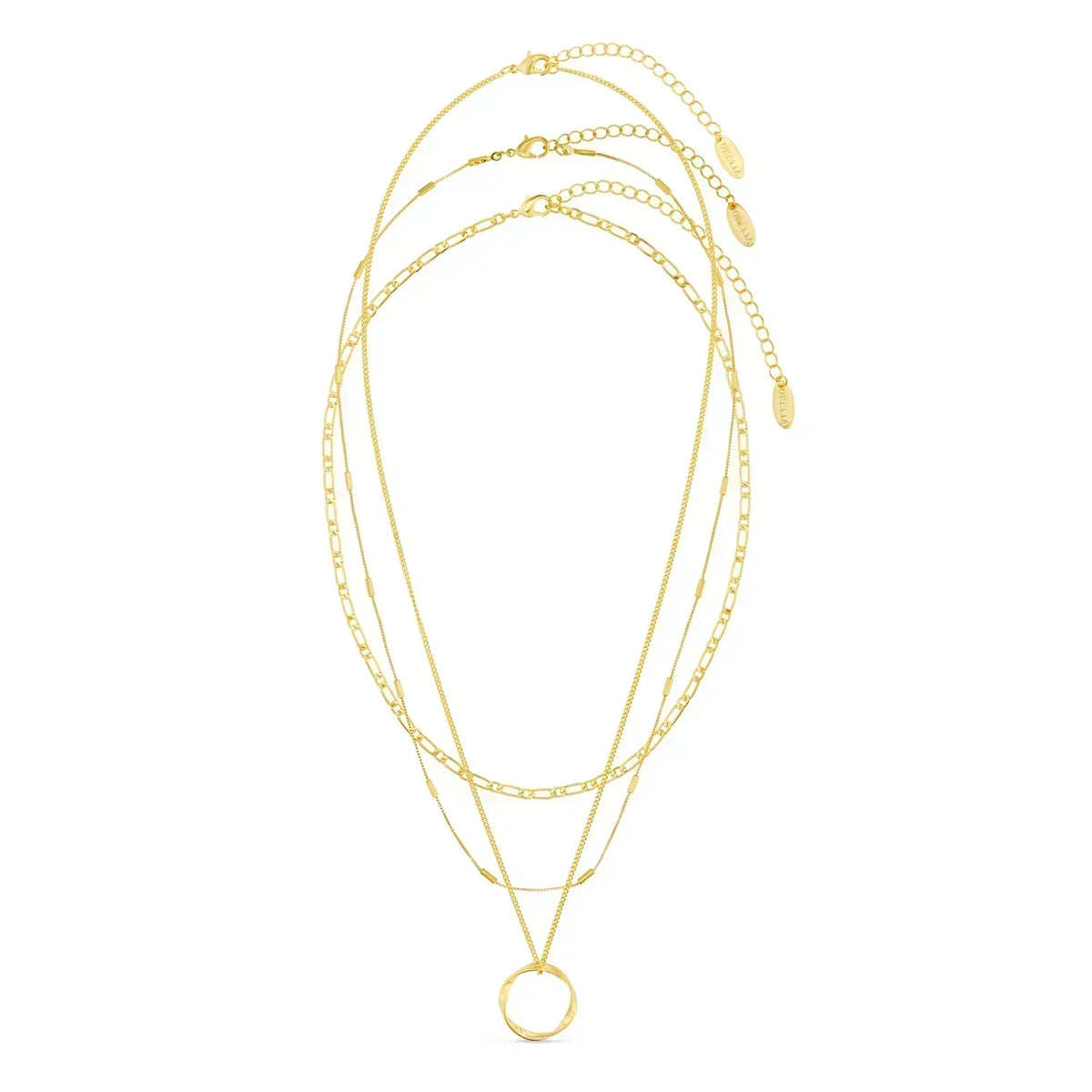 Collar de Tres Capas con Círculo Abierto