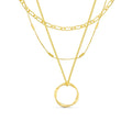 Collar de Tres Capas con Círculo Abierto