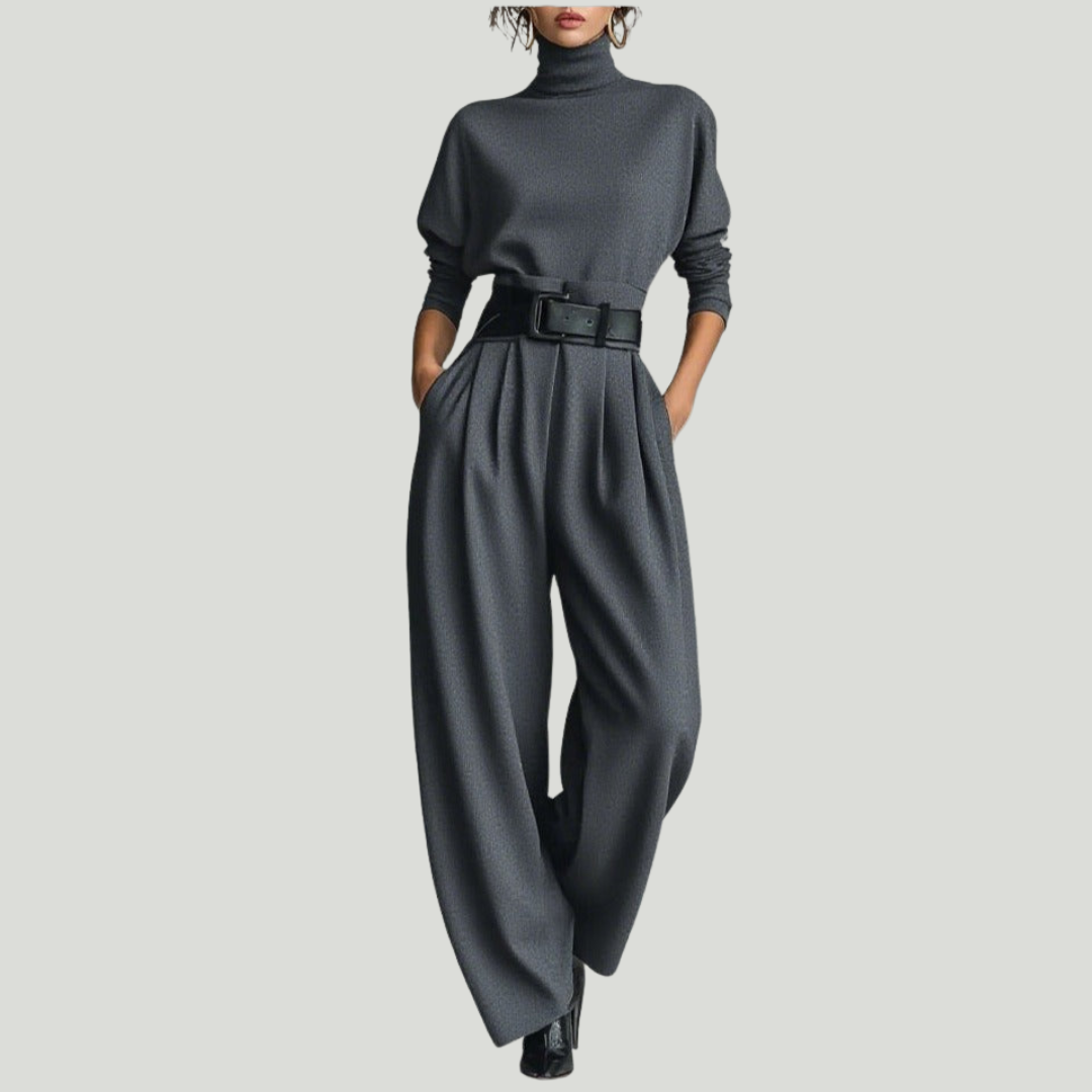 Julia Conjunto de cuello alto y pantalón recto