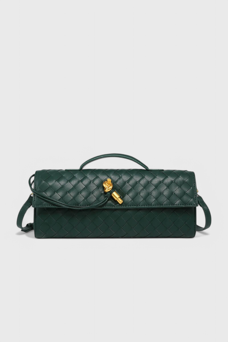 Melanie Clutch con Detalle de Nudo Dorado
