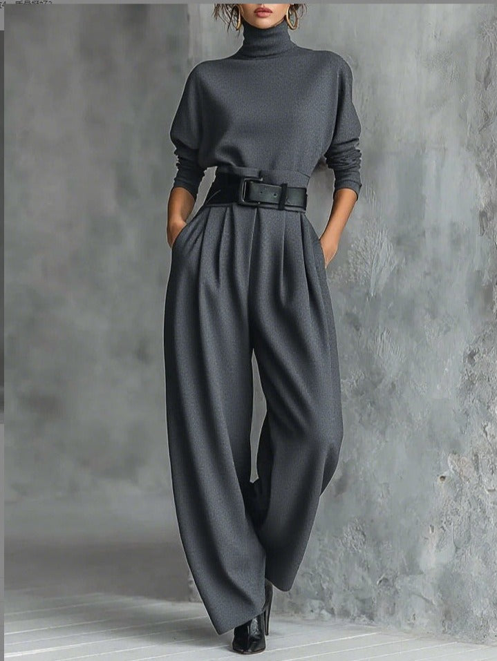 Julia Conjunto de cuello alto y pantalón recto
