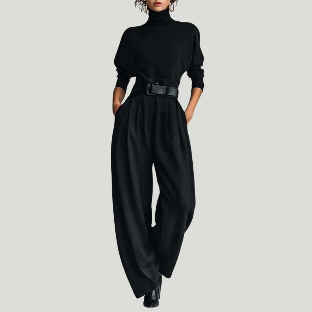 Julia Conjunto de cuello alto y pantalón recto