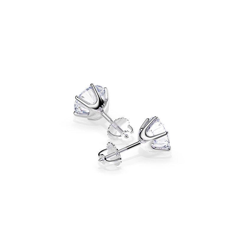 Pendientes Elegantes Tera de Oro Blanco