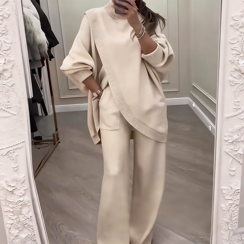 Conjunto Oversize Asimétrico de Punto - Máximo confort